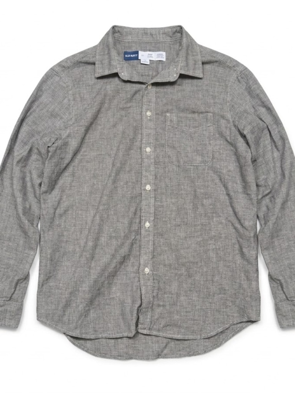 Old Navy Grey Linen Blend Everyday Shirt